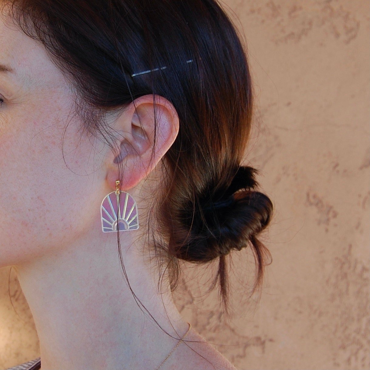 Sunset Earrings - Shape & Color colorful goods made in the USA