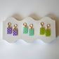 Check Mate Huggie Hoops - Shape & Color colorful goods made in the USA