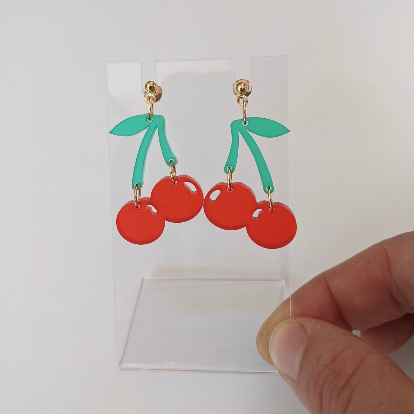 Cherry Earrings - Shape & Color colorful goods made in the USA