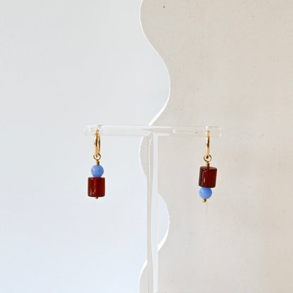 Colorful Beaded Huggie Hoops - Shape & Color colorful goods made in the USA