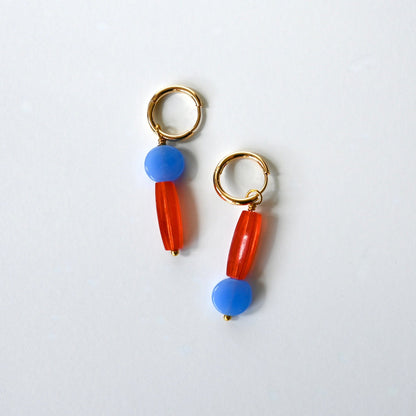 Colorful Beaded Huggie Hoops - Shape & Color colorful goods made in the USA