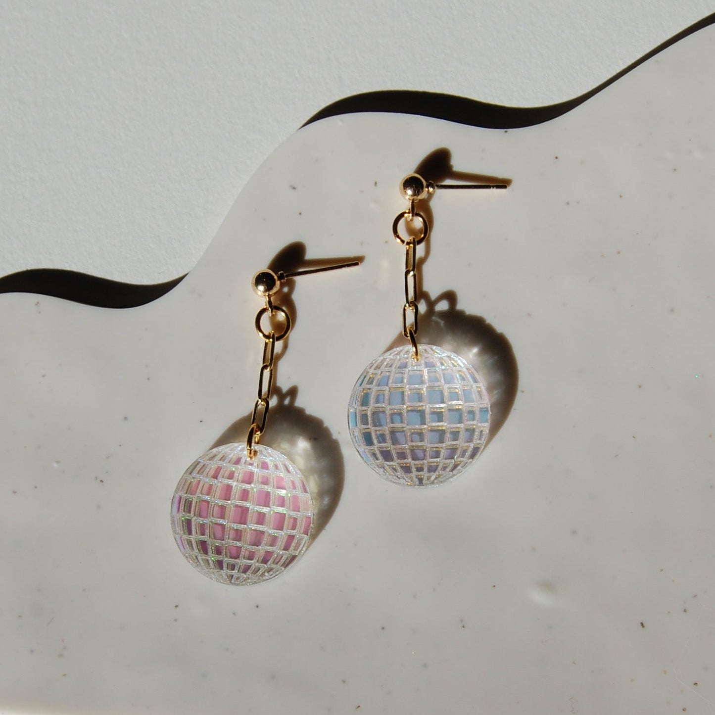 Disco Ball Earrings - Shape & Color colorful goods made in the USA