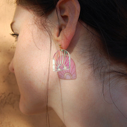 Sunset Earrings - Shape & Color colorful goods made in the USA