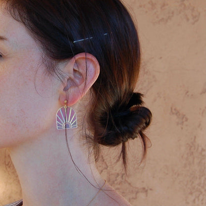 Sunset Earrings - Shape & Color colorful goods made in the USA