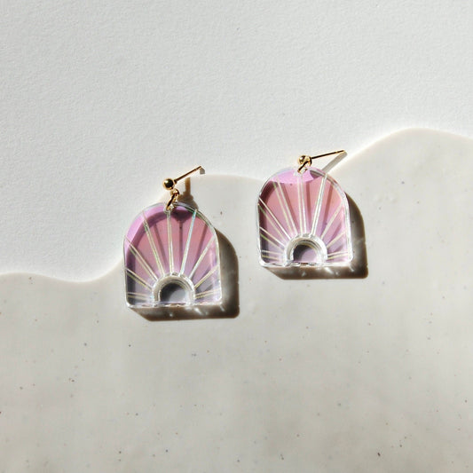 Sunset Earrings - Shape & Color colorful goods made in the USA