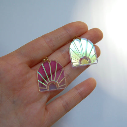 Sunset Earrings - Shape & Color colorful goods made in the USA