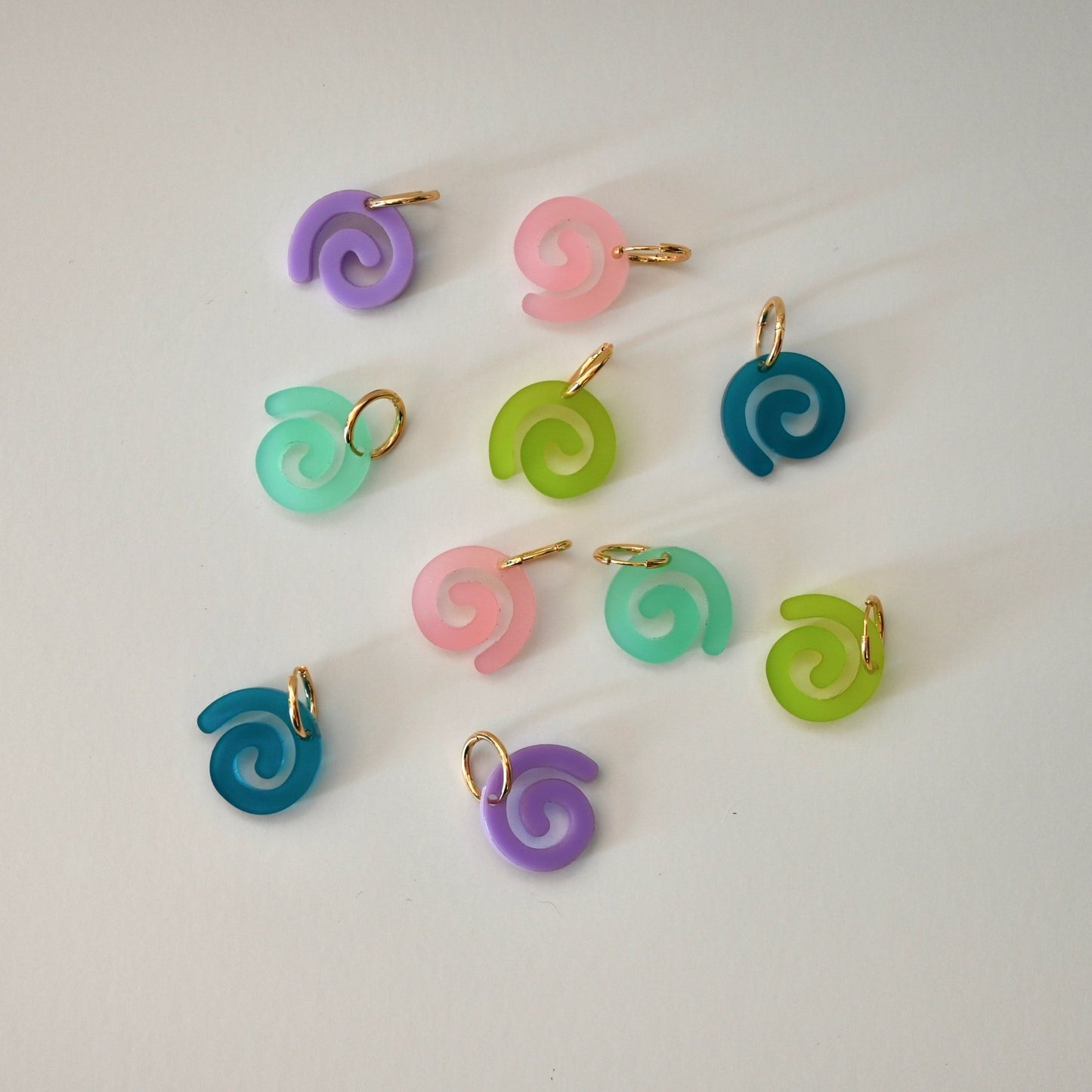 Swirl Huggie Hoops - Shape & Color colorful goods made in the USA