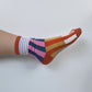 The Colorblock Crew Sock | Pink & Blue - Shape & Color colorful goods made in the USA