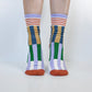 The Colorblock Crew Sock | Yellow & Blue - Shape & Color colorful goods made in the USA
