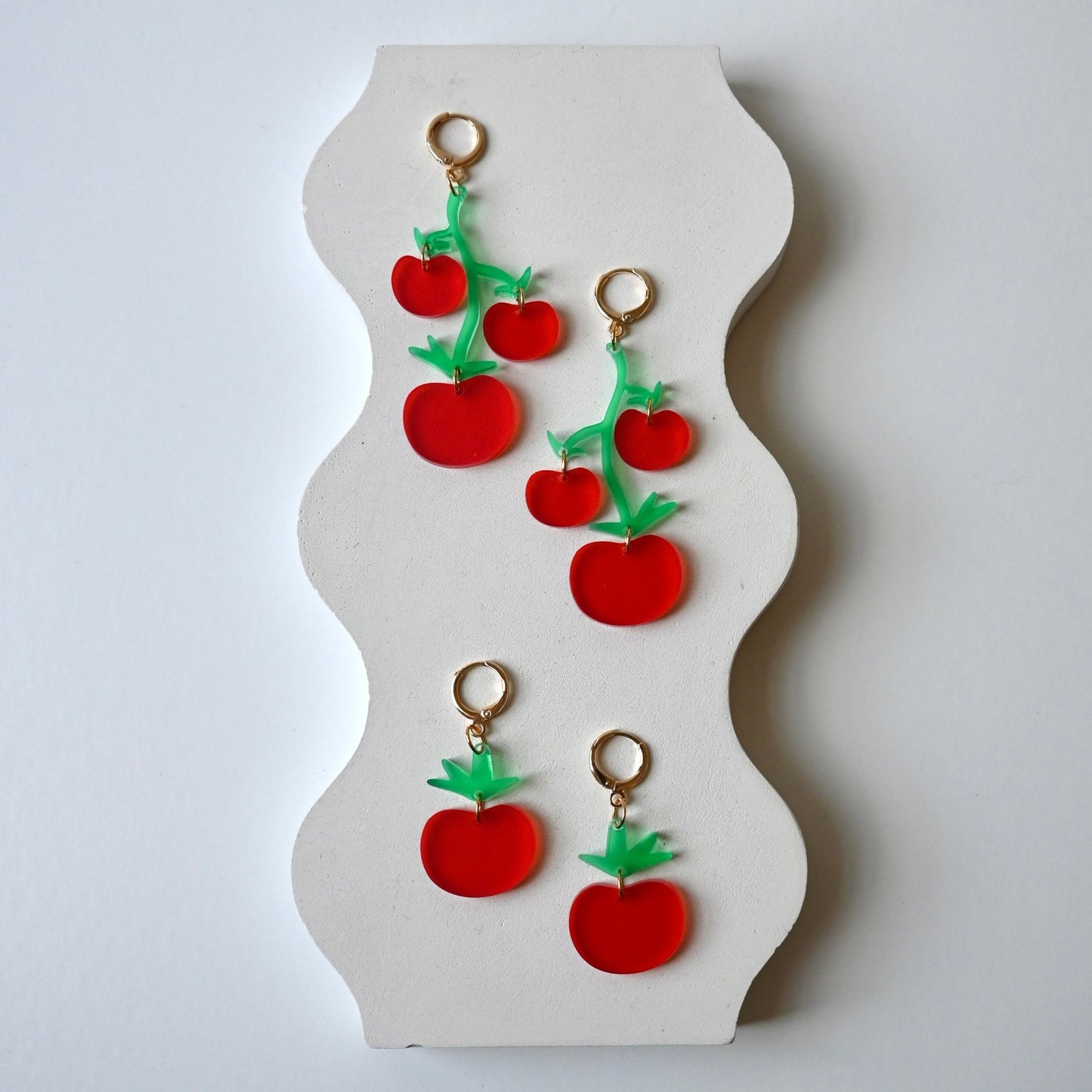 Tomato Girl Summer Earrings - Shape & Color colorful goods made in the USA