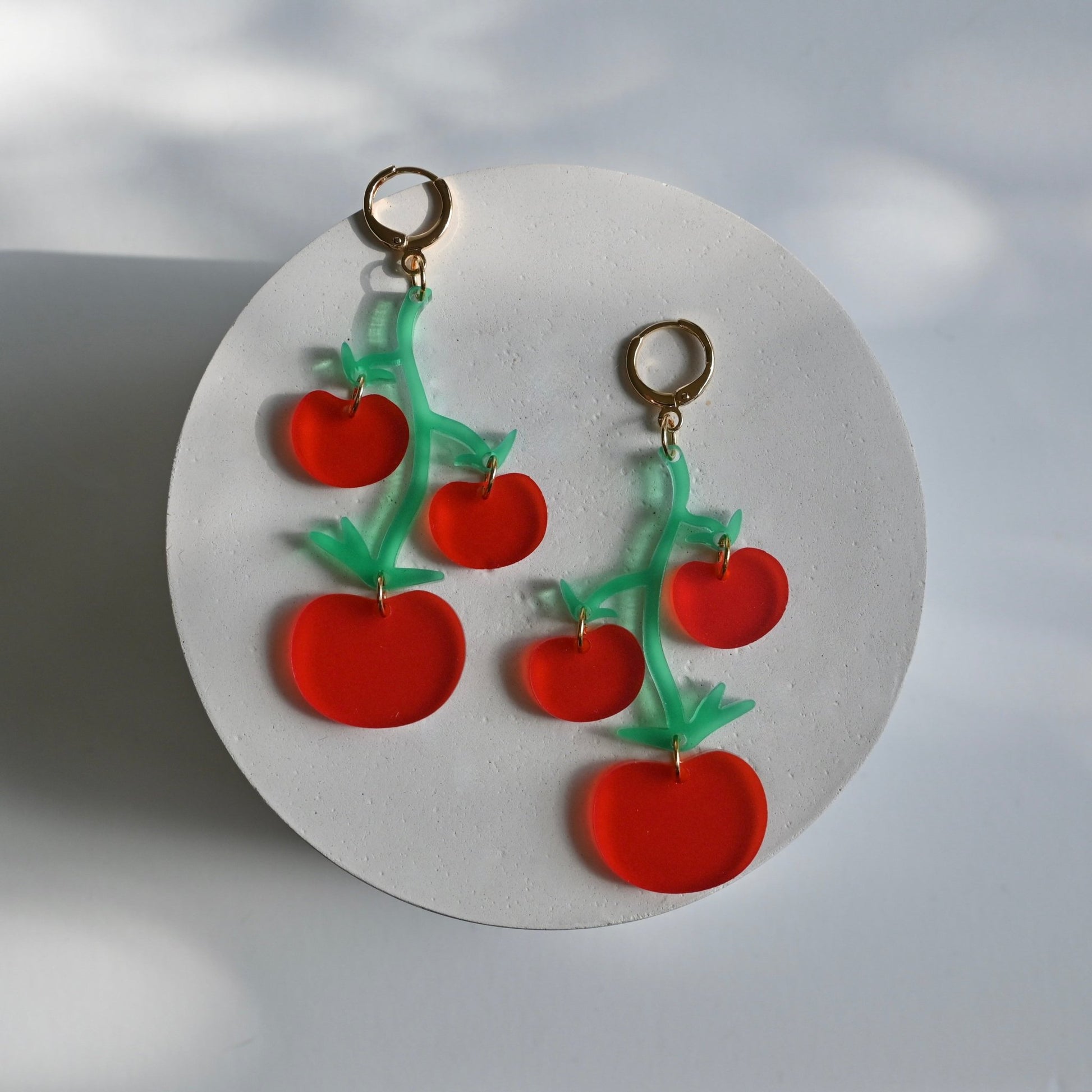 Tomato Girl Summer Earrings - Shape & Color colorful goods made in the USA