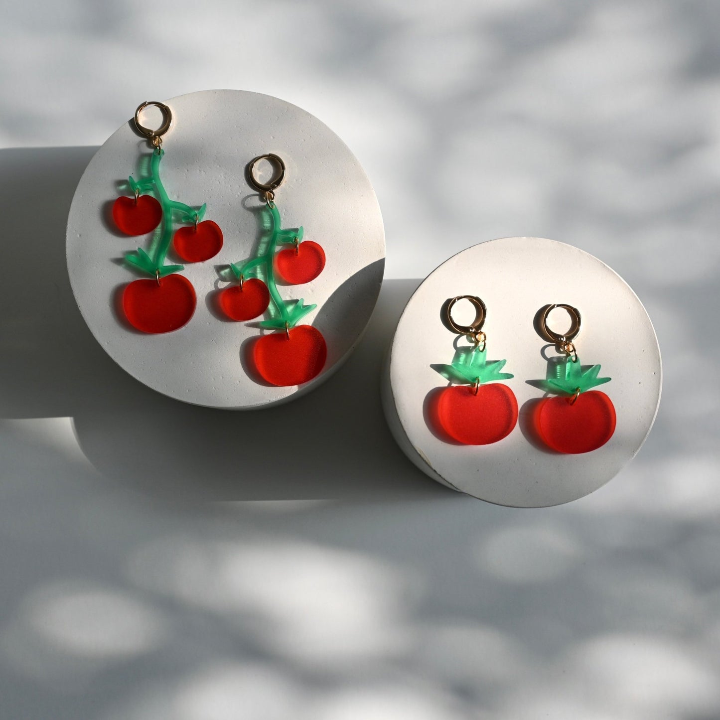 Tomato Girl Summer Earrings - Shape & Color colorful goods made in the USA