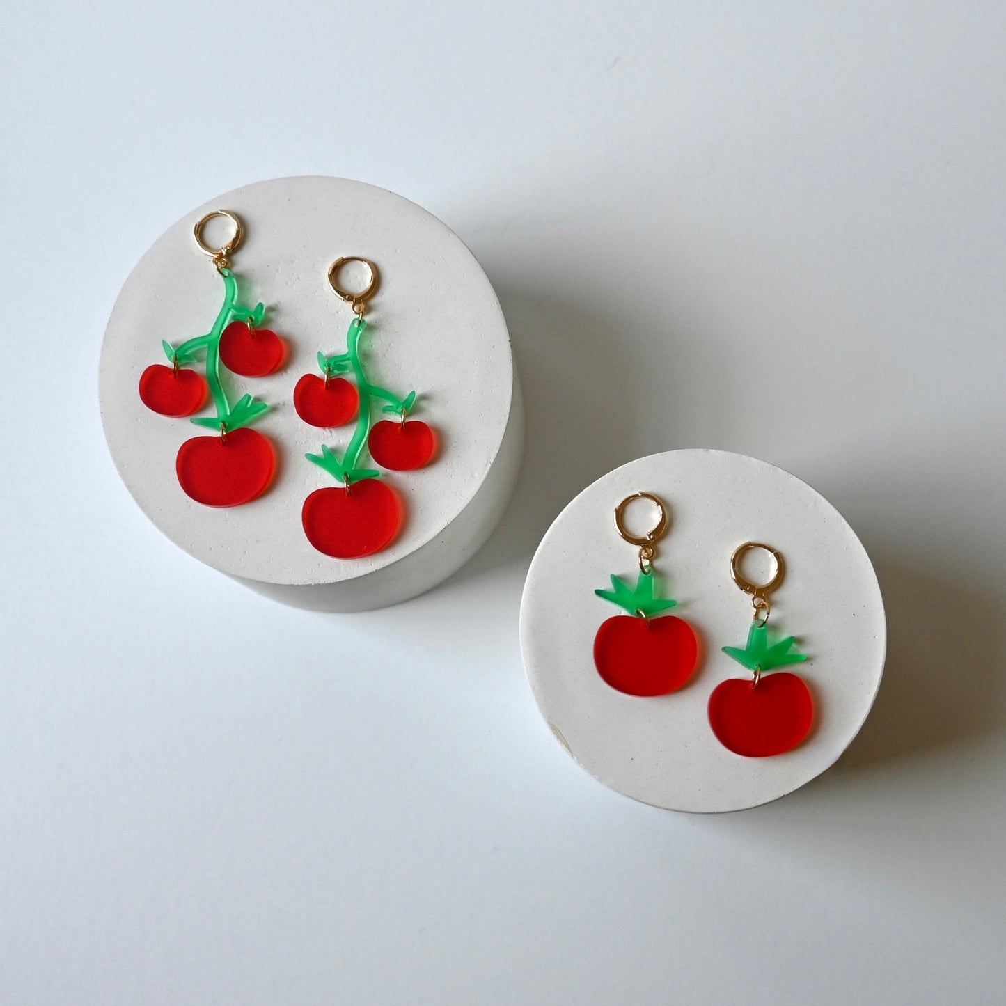 Tomato Girl Summer Earrings - Shape & Color colorful goods made in the USA